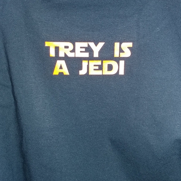Trey is a Jedi Trey Anastasio Phish lot style Navy Blended lightweight T-shirt - Picture 3 of 3